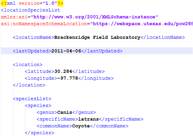 XML Example